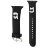 Karl Lagerfeld KLAWLSLKCNK Apple Watch Strap 42/44/45/49mm black/black strap 3D Rubber Karl&Choupette Heads
