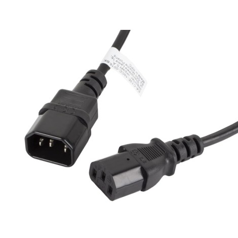 Lanberg IEC 320 C13->C14 cable 1.8m, black | Lanberg