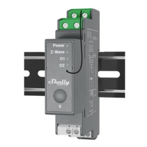 Shelly 2-kanałowy przekaźnik na szynę DIN Shelly Qubino Pro 2