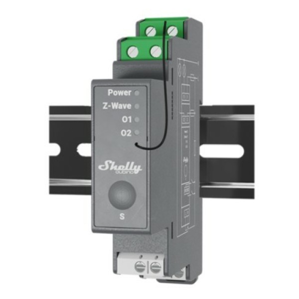Shelly 2-kanałowy przekaźnik na szynę DIN ...