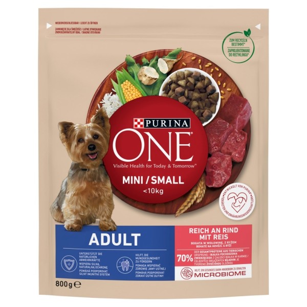 PURINA One Mini Adult Beef, Rice ...