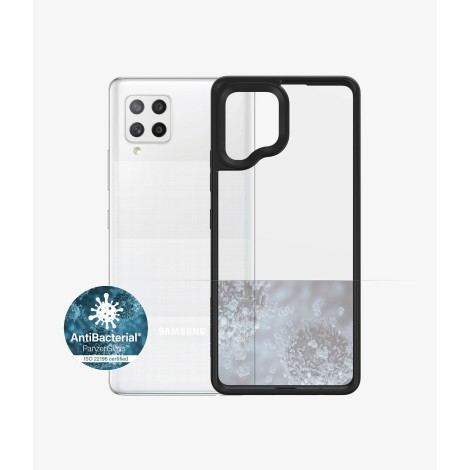 PanzerGlass | Clear Case | Samsung | Galaxy A42 5G | Hardened glass | Black AB | Case Friendly;  More than 19% better protecting performance; Plastic frame surrounding rear cameras; Tempered anti-aging glass back;  Works w. wireless charging; Honeycomb pa