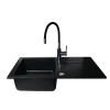 BALI sink (62x44) 1B1D black + Lungo mixer tap