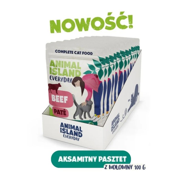 ANIMAL ISLAND pasztet wołowina saszetki dla ...