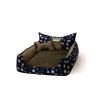 GO GIFT Dog and cat bed XL - brown - 100x80x18 cm