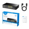 Cudy FS1010P network switch Fast Ethernet (10/100) Power over Ethernet (PoE) Black