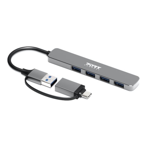 PORT CONNECT Hub USB 4 Ports 3.0 Slim Combo for BtoC | PORT CONNECT
