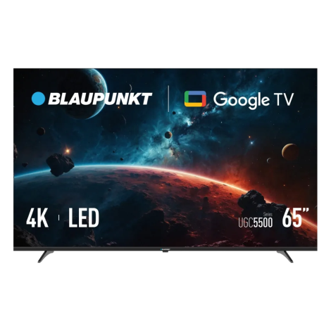 TV Blaupunkt 65UGC5500S 65" 4K Ultra HD DLED Google TV Wi-Fi Bluetooth Black