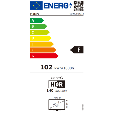 Philips 4K MiniLED TV | 65PML8709/12 | 65 | Smart TV | Google TV | UHD | Grey