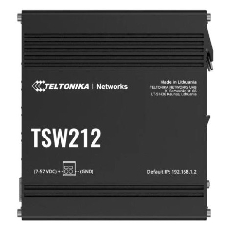 Teltonika Switch, 8 ports | TSW212 | L2 managed | Wall-mountable | SFP ports quantity 2