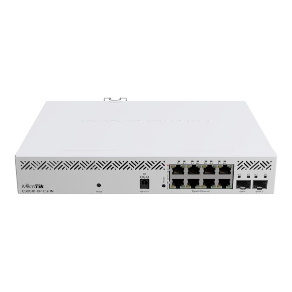 Switch|MIKROTIK|8x10Base-T / 100Base-TX / 1000Base-T|2xSFP+|CSS610-8P-2S+IN