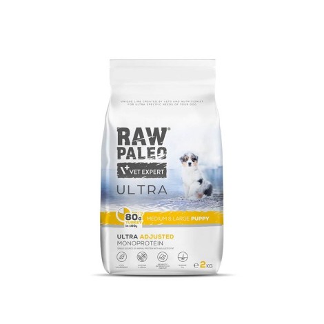 RAW PALEO Ultra Medium&Large Puppy Turkey - dry food for puppies - 2 kg