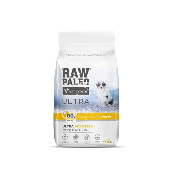 RAW PALEO Ultra Medium&Large Puppy Turkey ...