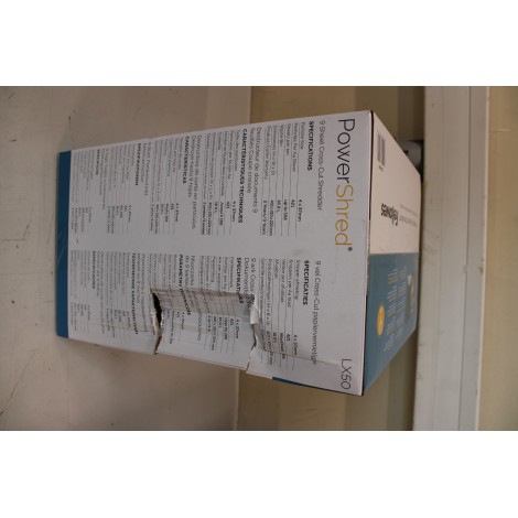 SALE OUT. Fellowes Powershred LX50 Cross-Cut Shredder | Powershred | LX50 | Black | 17 L | Credit cards shredding | DAMAGED PACKAGING, SCRATCHED | Paper handling standard/output 9 sheets per pass | Cross-Cut Shredder | Warranty 24 month(s)