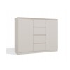 CHEST OF DRAWERS WITH 2 DOORS AND 4 DRAWERS, CASHMERE COLOUR