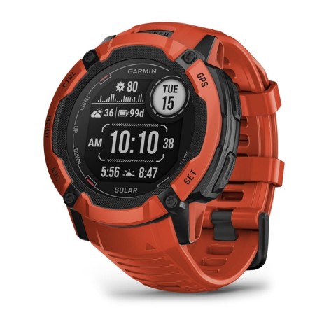 Garmin Instinct 2X Solar 2.79 cm (1.1") MIP 50 mm Digital 176 x 176 pixels Touchscreen Red GPS (satellite)