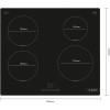 Bosch Serie 4 PUE611BB5E hob Black Built-in 60 cm Zone induction hob 4 zone(s)