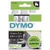 DYMO D1 Standard - Black on White - 9mm