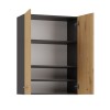 Topeshop POLA MINI DD ANT/ART bathroom storage cabinet Graphite, Oak