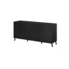 Nova chest of drawers 155x40x72 Black Mat