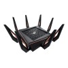 GT-AX11000 Tri-band WiFi Gaming Router | ROG Rapture | 802.11ax | 4804+1148 Mbit/s | 10/100/1000 Mbit/s | Ethernet LAN (RJ-45) ports 4 | Mesh Support Yes | MU-MiMO No | No mobile broadband | Antenna type 8xExternal | 2 x USB 3.1 Gen 1