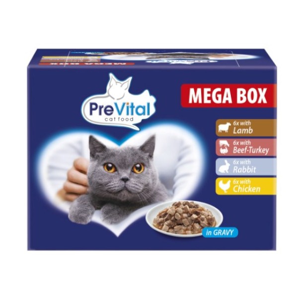 PREVITAL Cat Food Megabox with Lamb, ...