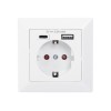 Digitus | Safety Plug for Flush Mounting with 1 x USB Type-C, 1 x USB A