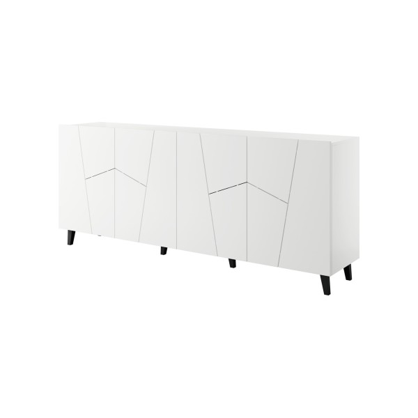 ETNA chest of drawers 200x42x82 white ...