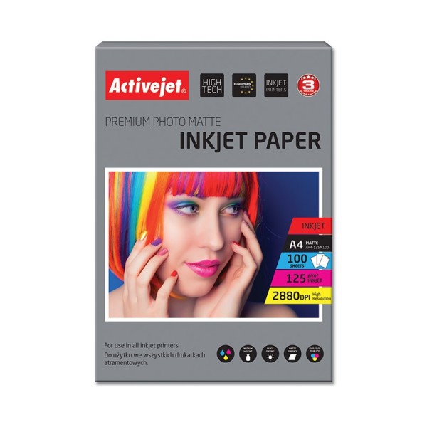 Activejet AP4-125M100 matte photo paper for ...