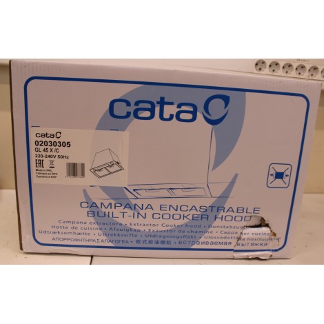 SALE OUT. Cata GL 45 X /C Hood, 820m3/h, 65dB, BT3 Engie, 280W, stainless steel | SALE OUT. CATA | Hood | GL 45 X /C | Built-in | Energy efficiency class A | Width 50 cm | 820 m³/h | Touch | EcoLed | Stainless steel | DAMAGED PACKAGING