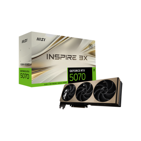 MSI GeForce RTX 5070 12G INSPIRE 3X OC | NVIDIA | 12 GB | GeForce RTX 5070 | GDDR7 | HDMI ports quantity 1 | PCI Express Gen 5