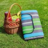 PROMIS Picnic Blanket, Green Stripes, 200 cm x 150 cm
