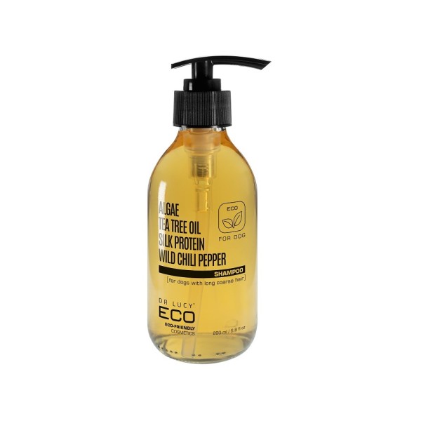 Eco shampoo for dogs with long ...