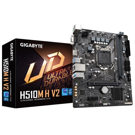 Mainboard|GIGABYTE|Intel H470 Express|LGA1200|Micro-ATX|Memory DDR4|1xPCI-Express 1x|1xPCI-Express 16x|1xM.2|1x15pin D-sub|1xHDMI|1xAudio-In|1xAudio-Out|1xMicrophone|4xUSB 2.0|2xUSB 3.2|1xPS/2|1xRJ45|H510MHV2