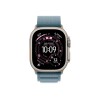 Apple 49mm Light Blue Alpine Loop - Large - Natural Titanium Finish