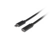 Lanberg USB-C M/F 3.1 Cable | CA-USBE-20CC-0015-BK