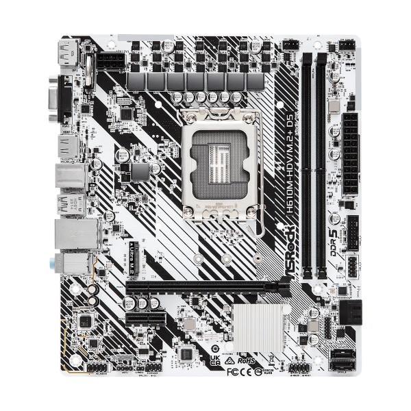 Mainboard|ASROCK|Intel H610|LGA1700|Micro-ATX|Memory DDR5|Memory slots 2|1xPCI-Express 3.0 ...