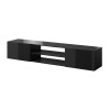 RTV cabinet SLIDE 200K 200x40x37 cm all in gloss black