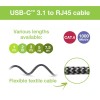 Techly ICOC U3C-RJ45-030 networking cable Silver, Black 3 m Cat6 F/UTP (FTP)