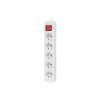 Lanberg Cable Power Strip, 5X French Outlets with Switch, Quality-Grade Copper, 1.5 m | PS1-05E-0150-W