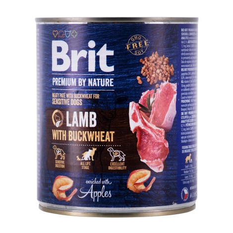 BRIT Premium by Nature Lamb with Buckwheat - Wet dog food - 800 g