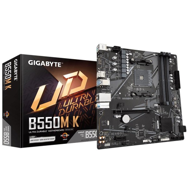 Mainboard|GIGABYTE|AMD B550|SAM4|Micro-ATX|Memory DDR4|Memory slots 4|1xPCI-Express 3.0 ...