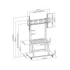 ART S-13 Mobile LCD/LED TV stand 37-100" 150 Kg