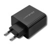 Qoltec 51717 Charger | 45W | 5-20V | 2.25-3A | USB type C PD | USB | Black