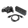 Natec USB 3.0 HUB, Mantis 2, 4-Port, On/Off with AC Adapter | Natec | 4 Port Hub With USB 3.0 | Mantis NHU-1557 | Black