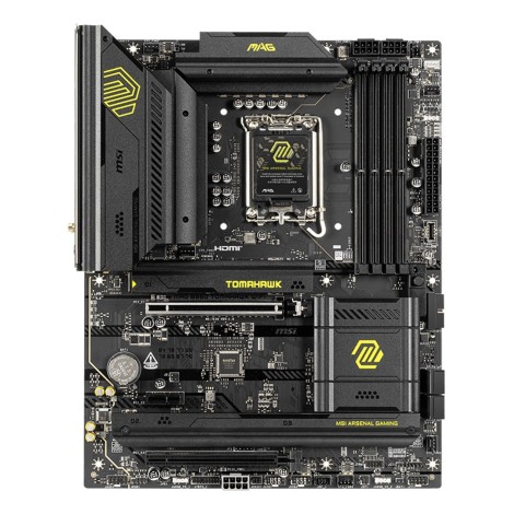 MSI MAG B860 TOMAHAWK WIFI | Processor family Intel | Processor socket LGA1851 | DDR5 | Supported hard disk drive interfaces SATA, M.2 | Number of SATA connectors 4