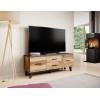 Cama RTV stand LOTTA 140cm wotan oak + matt black