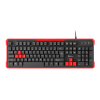 GENESIS RHOD 110 Gaming Keyboard, US Layout, Wired, Red | Genesis | RHOD 110 | Gaming keyboard | Wired | US | 1.7 m | Red, Black