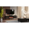 Cama CORTINA TV cabinet 180x40x60 black + black fireplace