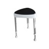 Triangular shower stool with soft seat Black